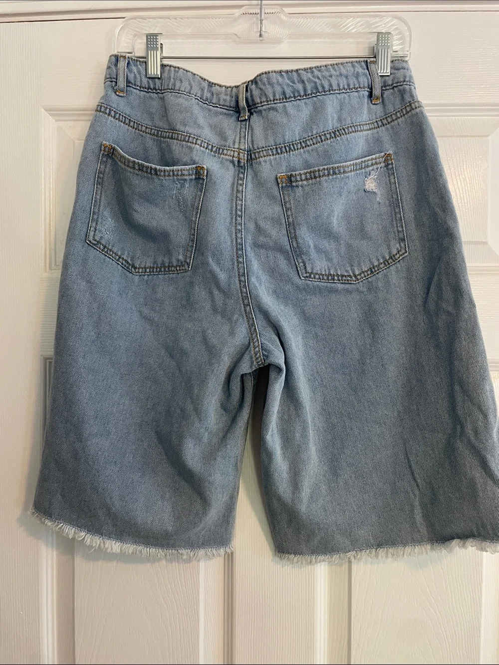PacSun Pale Pink High-Rise Denim Shorts and future collective long short bundle